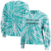 NHL Light Blue Seattle Kraken WEAR by Erin Andrews Women's Tie-Dye Long Sleeve T-Shirt
