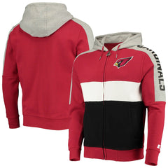 Starter Playoffs Color Block Full-Zip Hoodie - Arizona Cardinals
