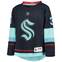 NHL Deep Sea Blue Philipp Grubauer Seattle Kraken Youth Home Replica Player Jersey