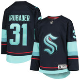 NHL Deep Sea Blue Philipp Grubauer Seattle Kraken Youth Home Premier Player Jersey