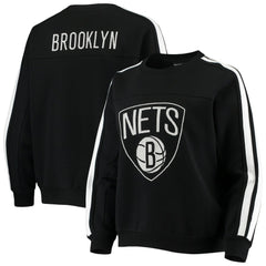 NBA Brooklyn Nets The Wild Collective Women's Perforated Logo Pullover Sweatshirt