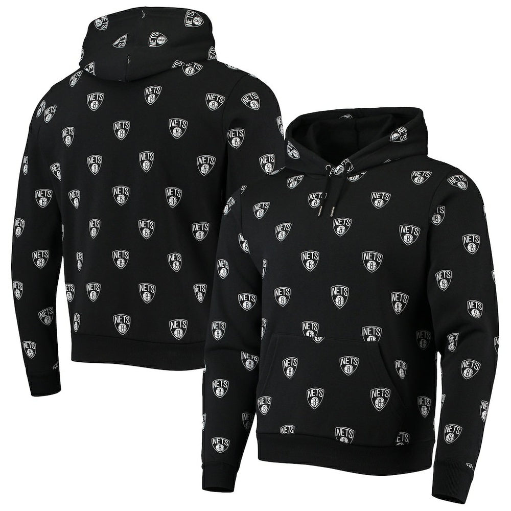 NBA Brooklyn Nets The Wild Collective Unisex Allover Logo Pullover Hoodie