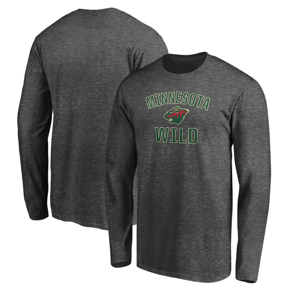 NHL Charcoal Minnesota Wild Victory Arch Long Sleeve T-Shirt