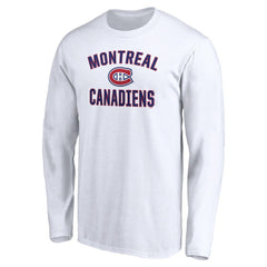 NHL White Montreal Canadiens Victory Arch Long Sleeve T-Shirt