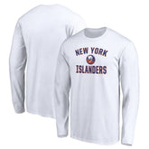 NHL White New York Islanders Victory Arch Long Sleeve T-Shirt