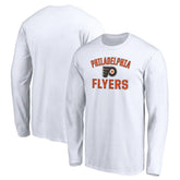 NHL White Philadelphia Flyers Victory Arch Long Sleeve T-Shirt