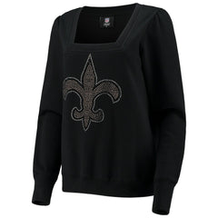 Cuce Women's Winners Square Neck Pullover Sweatshirt - New Orleans Saints