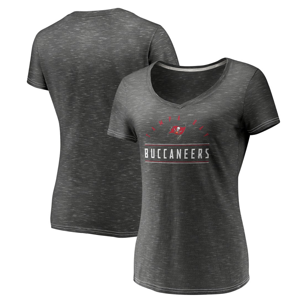 Women's League Leader Space Dye V-Neck T-Shirt - Tampa Bay Buccaneers