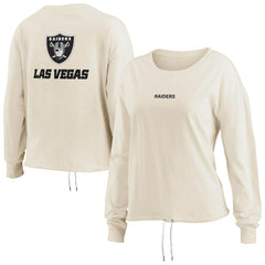 WEAR by Erin Andrews Women's Long Sleeve Crop Top Shirt - Las Vegas Raiders