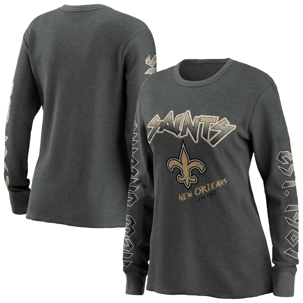 WEAR by Erin Andrews Women's Long Sleeve Thermal T-Shirt - New Orleans Saints