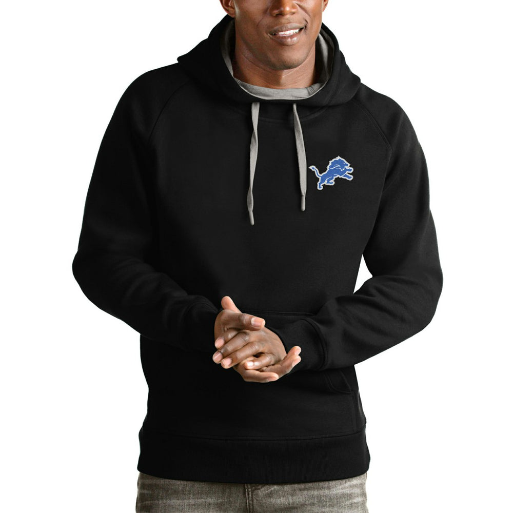 Antigua Logo Victory Pullover Hoodie - Detroit Lions