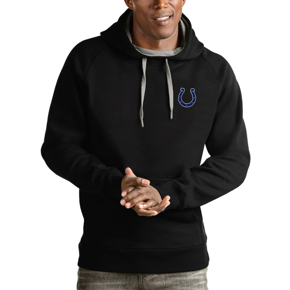 Antigua Logo Victory Pullover Hoodie - Indianapolis Colts