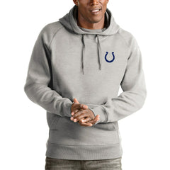 Antigua Logo Victory Pullover Hoodie - Indianapolis Colts