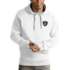 Antigua Logo Victory Pullover Hoodie - Las Vegas Raiders