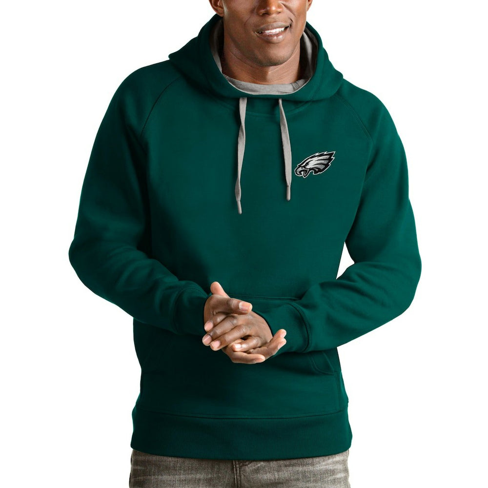 Antigua Logo Victory Pullover Hoodie - Philadelphia Eagles