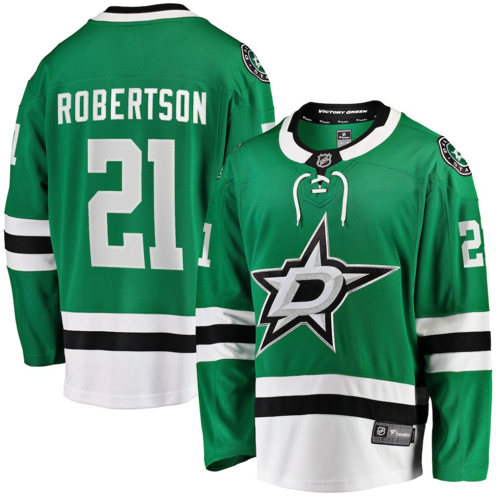 NHL Kelly Green Jason Robertson Dallas Stars Fanatics Home Breakaway Replica Jersey