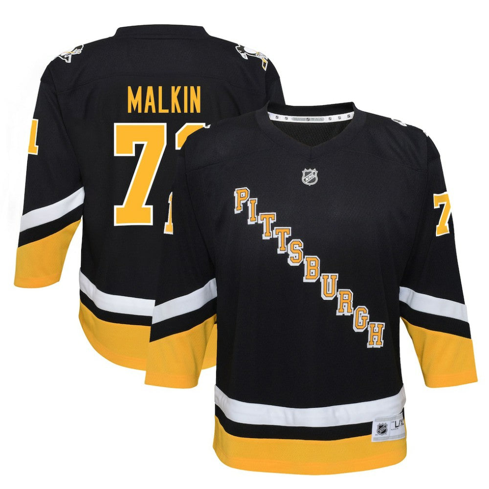 NHL Black Evgeni Malkin Pittsburgh Penguins Youth 2021/22 Alternate Replica Player Jersey