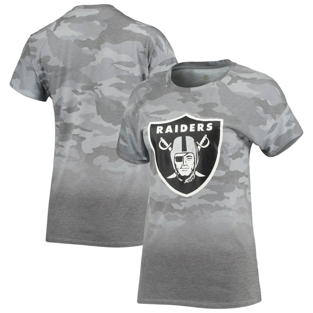 Juniors Beth Camo Dip-Dye T-Shirt - Las Vegas Raiders