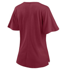 Washington Football Team Women's Southpaw Flutter V-Neck T-Shirt - Washington Commanders