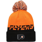 NHL Orange/Black Philadelphia Flyers adidas COLD.RDY Cuffed Knit Hat with Pom