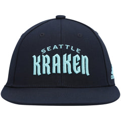 NHL Deep Sea Blue Seattle Kraken adidas Team Snapback Hat
