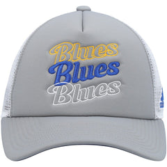 NHL Gray/White St. Louis Blues adidas Women's Foam Trucker Snapback Hat