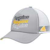 NHL Gray/White Pittsburgh Penguins adidas Women's Foam Trucker Snapback Hat