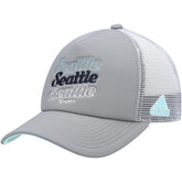 NHL Gray/White Seattle Kraken adidas Women's Foam Trucker Snapback Hat