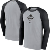 MLB Miami Marlins Nike Game Authentic Collection Performance Raglan Long Sleeve T-Shirt