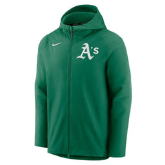 MLB Athletics Nike Authentic Collection Performance Raglan Full-Zip Hoodie