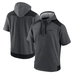 MLB Kansas City Royals Nike Authentic Collection Dry Flux Performance Quarter-Zip Short Sleeve Hoodie