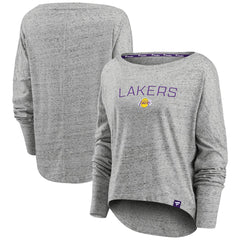 NBA Los Angeles Lakers Women's Nostalgia Off-The-Shoulder Long Sleeve T-Shirt