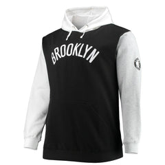 NBA Brooklyn Nets Big & Tall Double Contrast Pullover Hoodie