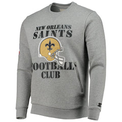 Starter Locker Room Throwback End Zone Pullover Sweatshirt - New Orleans Saints