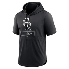 MLB Colorado Rockies Nike Lockup Performance Short Sleeve Lightweight Hooded Top