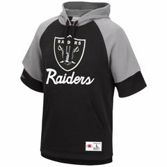 Home Advantage Raglan Short Sleeve Pullover Hoodie - Las Vegas Raiders