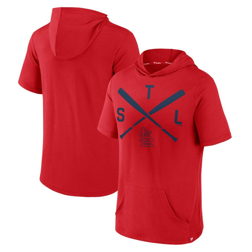 MLB St. Louis Cardinals Fanatics Iconic Rebel Short Sleeve Hooded Top