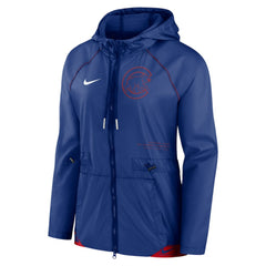 MLB Chicago Cubs Nike Women's Statement Raglan Full-Zip Hoodie Jacket