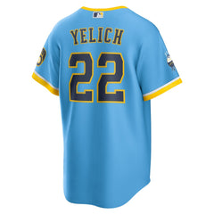 MLB Christian Yelich Milwaukee Brewers Nike City Connect Replica Player Jersey
