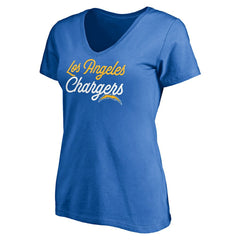 Women's Long Stride V-Neck T-Shirt - Los Angeles Chargers