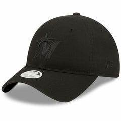 MLB Miami Marlins New Era Women's Black on Black Core Classic II 9TWENTY Adjustable Hat