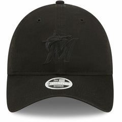 MLB Miami Marlins New Era Women's Black on Black Core Classic II 9TWENTY Adjustable Hat