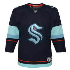 NHL Navy Seattle Kraken Youth Home Premier Jersey