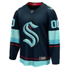 NHL Deep Sea Blue Seattle Kraken Fanatics Home Breakaway Custom Jersey