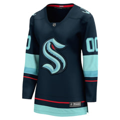 NHL Deep Sea Blue Seattle Kraken Fanatics Women's Home Breakaway Custom Jersey