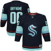 NHL Navy Seattle Kraken Youth Home Premier Custom Jersey