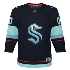 NHL Navy Seattle Kraken Youth Home Premier Custom Jersey