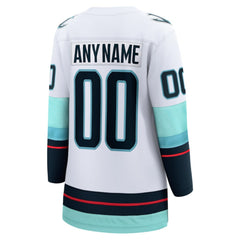 NHL White Seattle Kraken Fanatics Women's Away Breakaway Custom Jersey