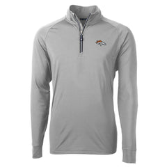Cutter & Buck Adapt Eco Knit Quarter-Zip Pullover Jacket - Denver Broncos