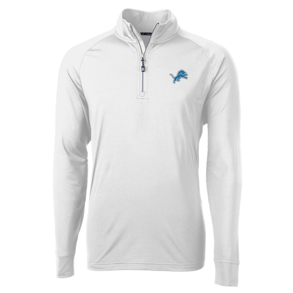 Cutter & Buck Adapt Eco Knit Quarter-Zip Pullover Jacket - Detroit Lions